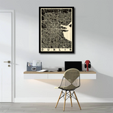 Dublin City Map Canvas Frames Wall Art